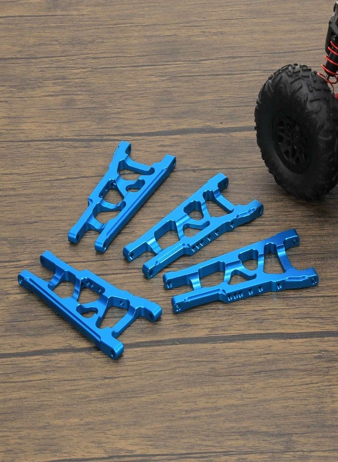 RCAWD أذرع تعليق أمامية وخلفية من سبائك الألومنيوم من RCAWD لسيارات Traxxas Slash 4x4 Stampede 4x4 و Rustler 4WD VXL بمقياس 1/10 - بديل للجزء رقم 3655، مطلية بالأكسدة الحمراء، 4 قطع (أزرق) - Image 5